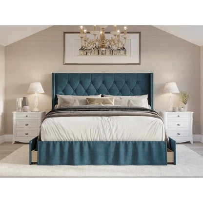 Andrea Tufted Upholstered Storage Panel Bed