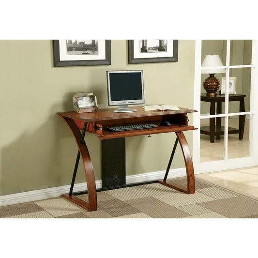 Copper Grove Mandevilla Classic Oak Wood Desk with Keyboard Tray