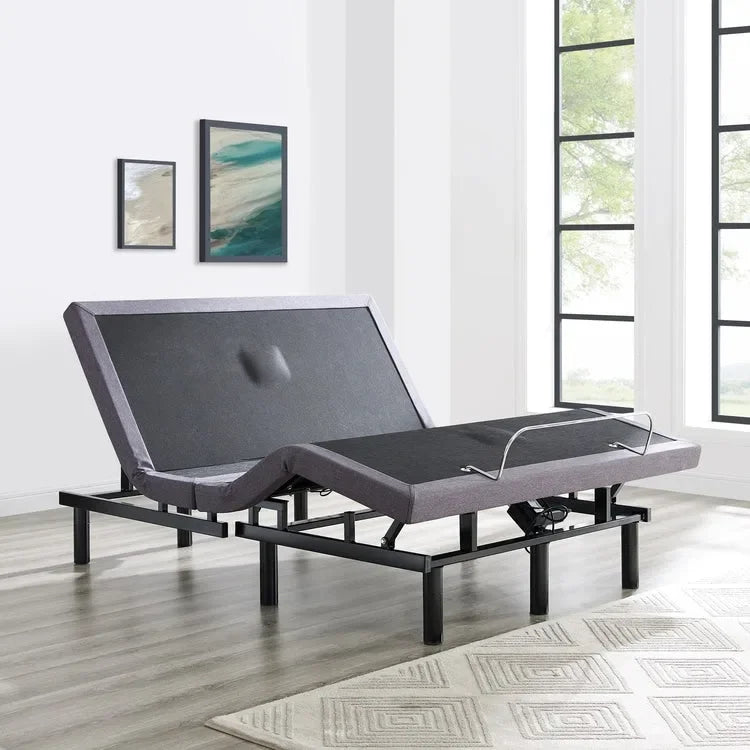 Adjustable Bed Base Frame with Zero-Gravity Positioning, Massage Options and Independent head and Foot Incline Adjustments