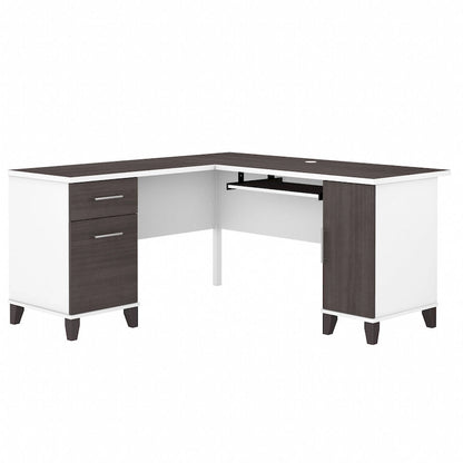 Bush Furniture Somerset 60W L Shaped Desk with Drawers and Storage