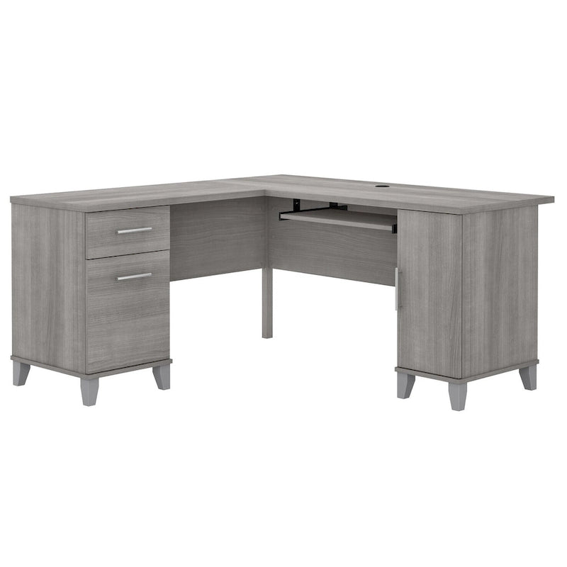 Bush Furniture Somerset 60W L Shaped Desk with Drawers and Storage