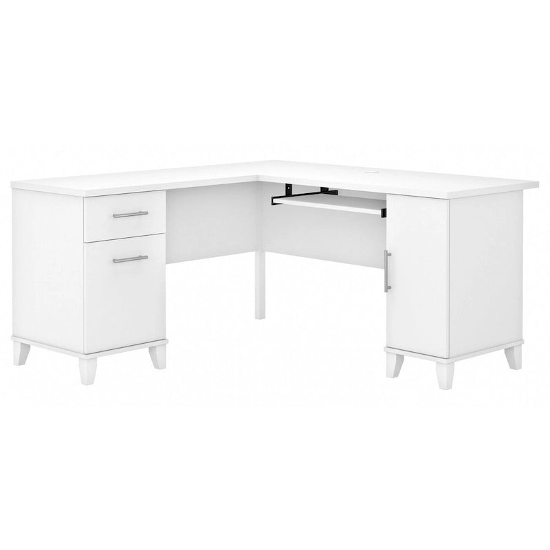 Bush Furniture Somerset 60W L Shaped Desk with Drawers and Storage