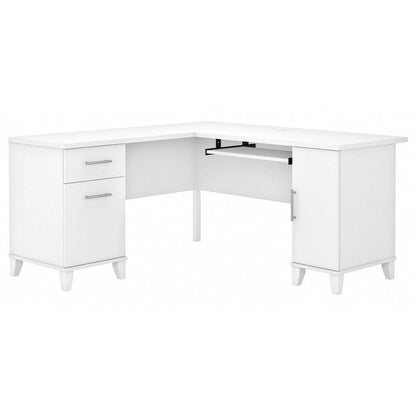Bush Furniture Somerset 60W L Shaped Desk with Drawers and Storage