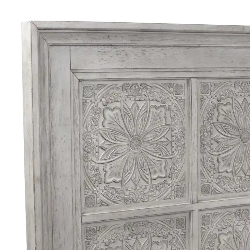 Heartland Antique White King Decorative Panel Headboard