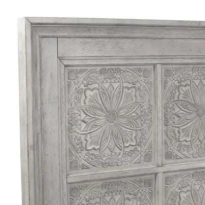 Heartland Antique White King Decorative Panel Headboard