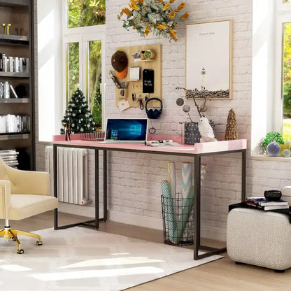 Magnus Industrial 59-inch Metal Computer Desk with USBs by Furniture of America