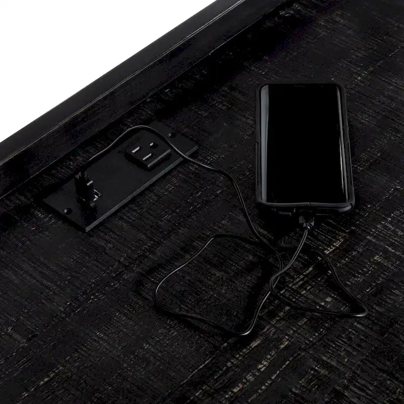 Magnus Industrial 59-inch Metal Computer Desk with USBs by Furniture of America