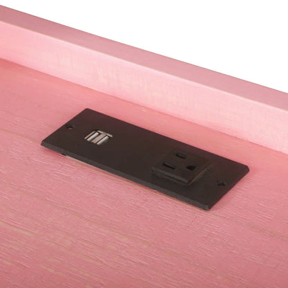 Magnus Industrial 59-inch Metal Computer Desk with USBs by Furniture of America