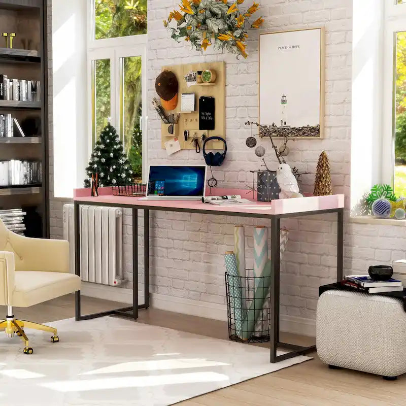 Magnus Industrial 59-inch Metal Computer Desk with USBs by Furniture of America