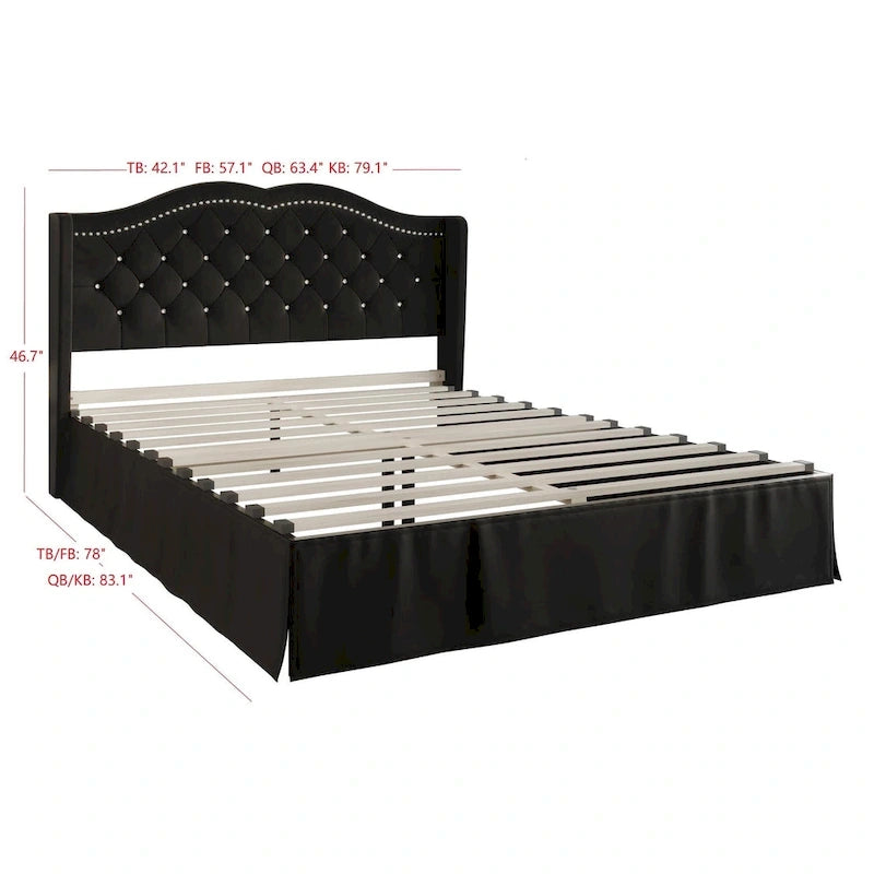 Bruce Tufted Upholstered Platform Bed