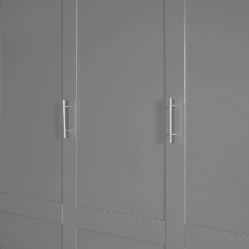 Queen Size Murphy Bed Wall Bed with Cushion,Gray