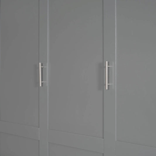 Queen Size Murphy Bed Wall Bed with Cushion,Gray