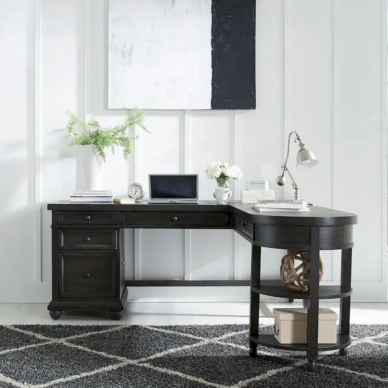 Harvest Home Chalkboard Opt L Shaped Desk Set