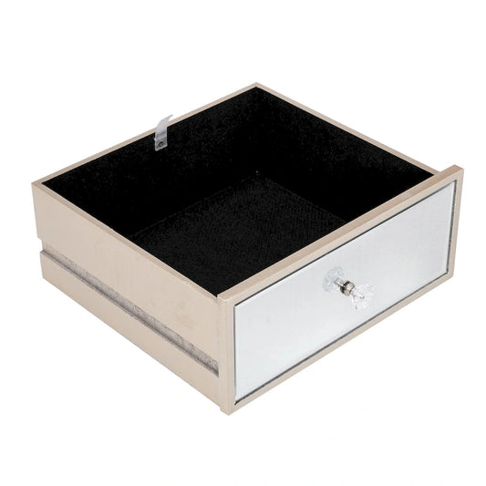 Mirrored 2-Drawers Nightstand Bedside Table