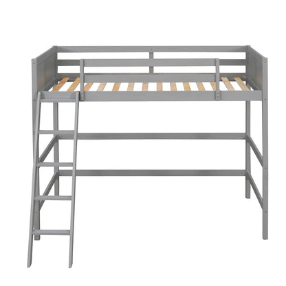Merax Solid Wood Twin Size Loft Bed with Ladder