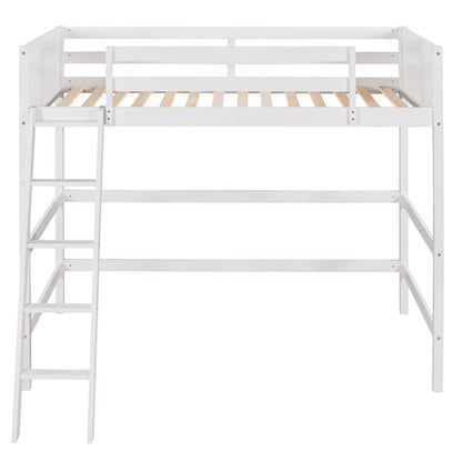 Merax Solid Wood Twin Size Loft Bed with Ladder