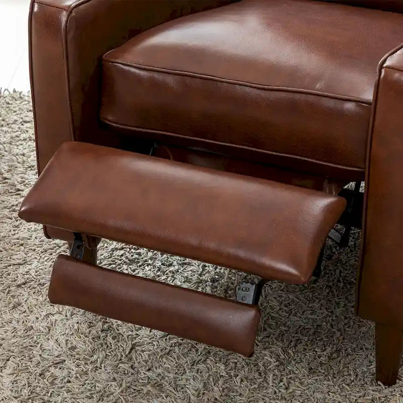 Pushback Recliner Chair, Fabric Armchair Push Back Recliner with Rivet Decoration, Single Sofa Accent Chair