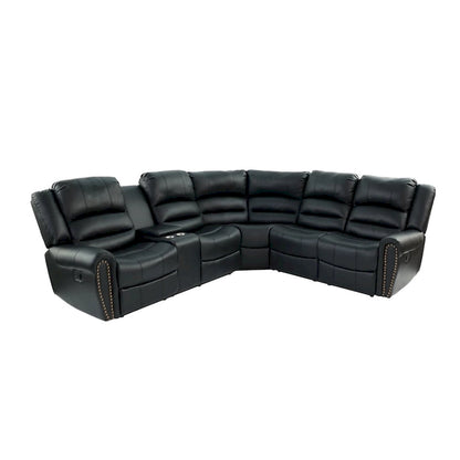 Bonded Leather Motion Sectional
