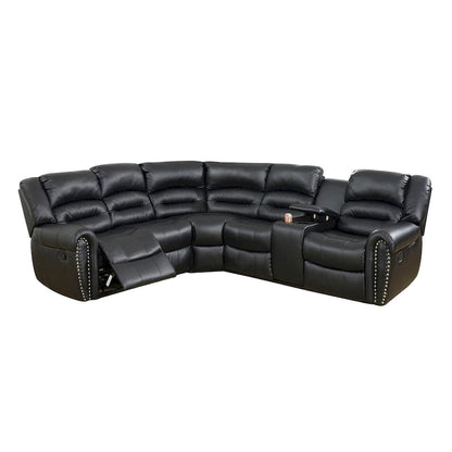 Bonded Leather Motion Sectional