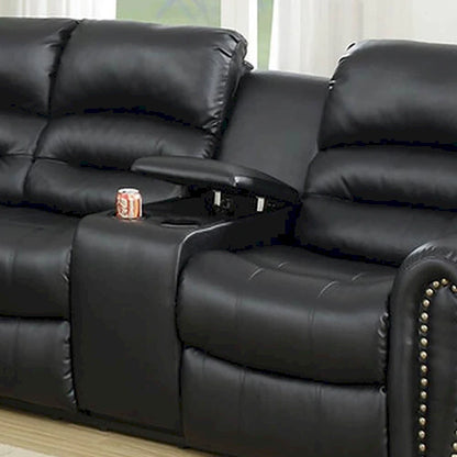 Bonded Leather Motion Sectional