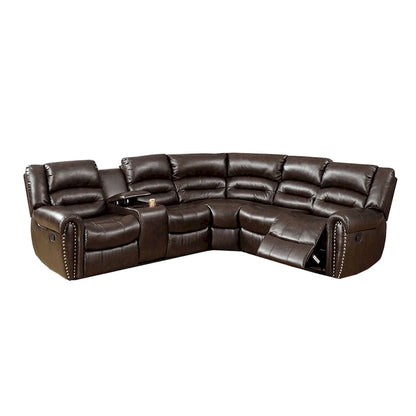 Bonded Leather Motion Sectional