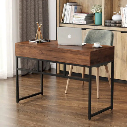 47 inch Home Office Desk Study Writing Table with 2 Storage Drawers