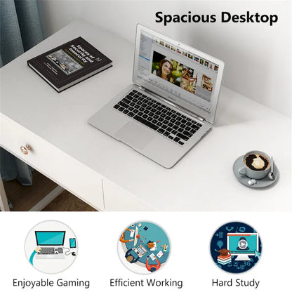 47 inch Home Office Desk Study Writing Table with 2 Storage Drawers