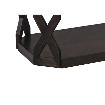 Faux Marble Table Set with 1 Coffee Table and 2 End Tables, Gray and Brown