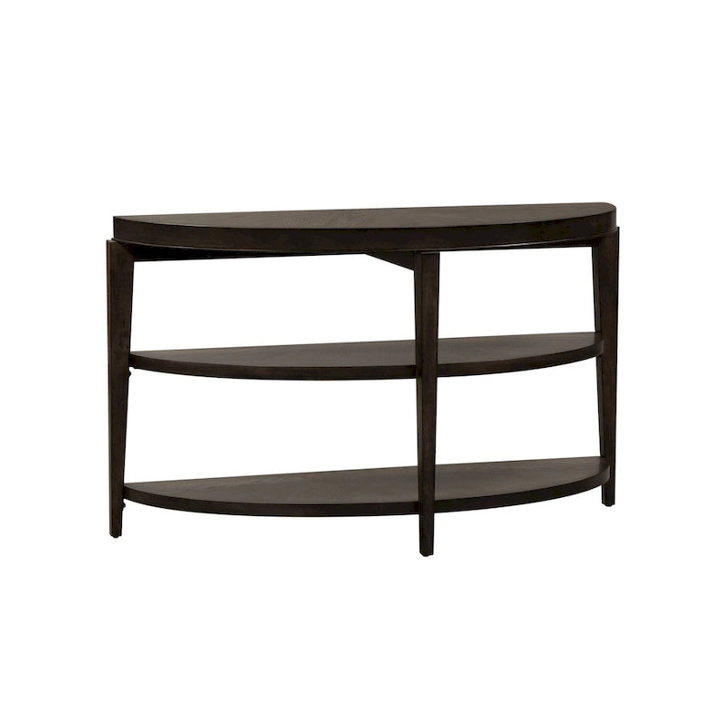 Penton Espresso Stone Sofa Table