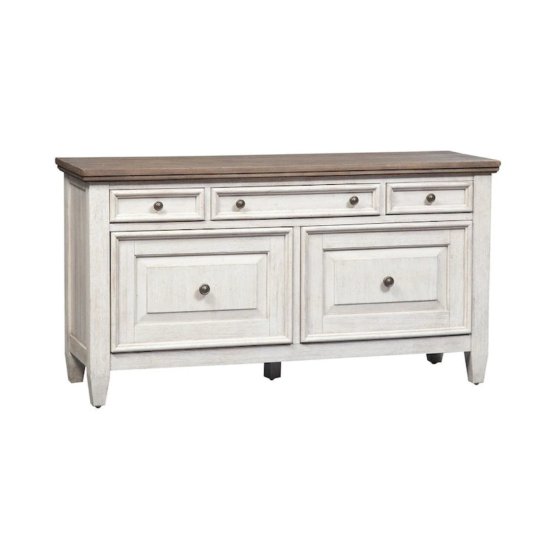 Heartland Antique White Tobacco Credenza