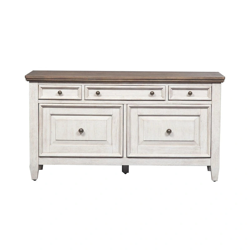 Heartland Antique White Tobacco Credenza