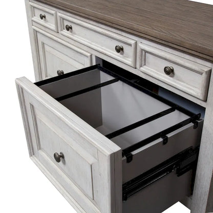 Heartland Antique White Tobacco Credenza