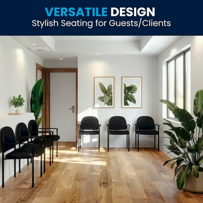 Comfort Stackable Steel Side Reception Chair with Arms