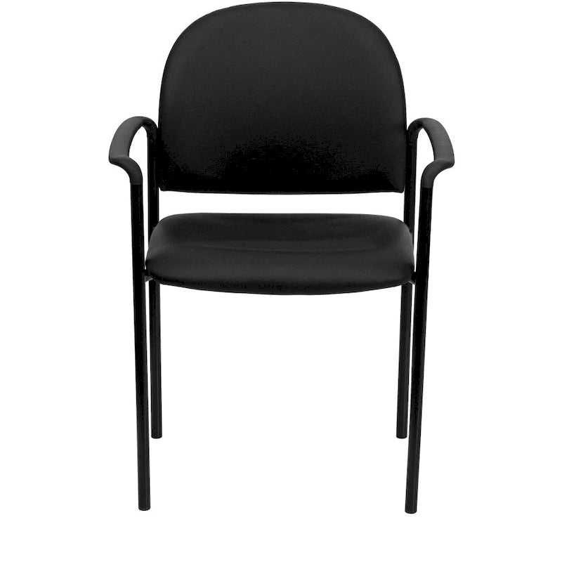 Comfort Stackable Steel Side Reception Chair with Arms