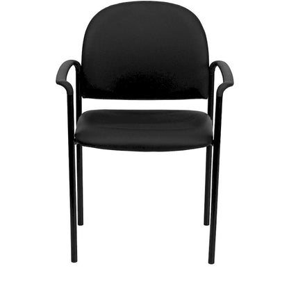 Comfort Stackable Steel Side Reception Chair with Arms