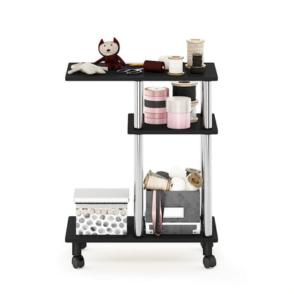 Furinno Turn-N-Tube U Shape Sofa Side Table with Casters