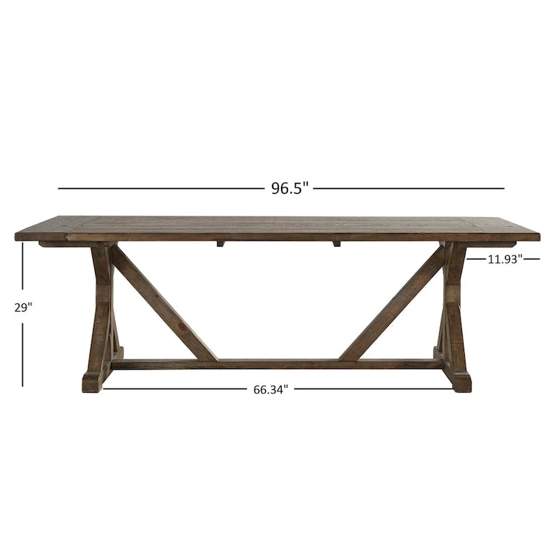 Paloma Rustic Reclaimed Wood Trestle Farm Table by iNSPIRE Q Artisan