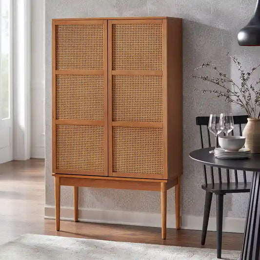 Lifestorey Maxima Cane 2-Door Cabinet