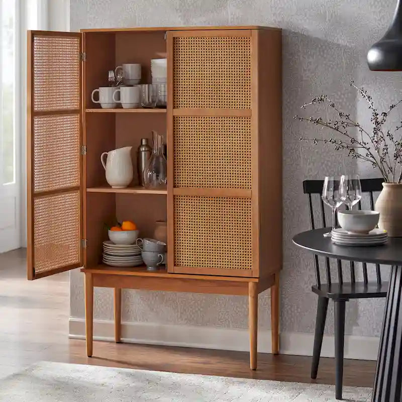 Lifestorey Maxima Cane 2-Door Cabinet