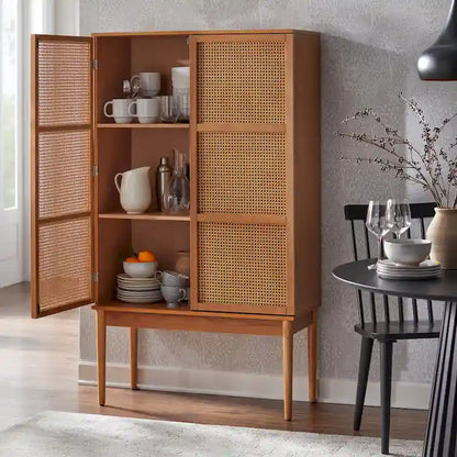 Lifestorey Maxima Cane 2-Door Cabinet