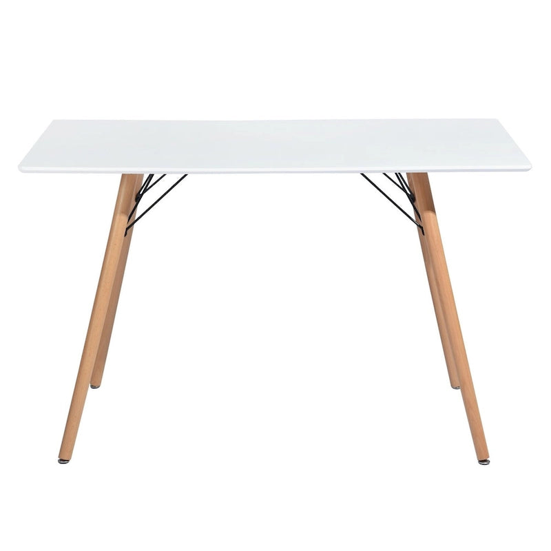 HomyLin 47.2 White Rectangular Dining Table for 4-6 People