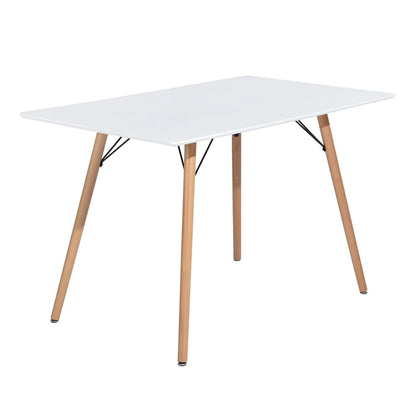 HomyLin 47.2 White Rectangular Dining Table for 4-6 People