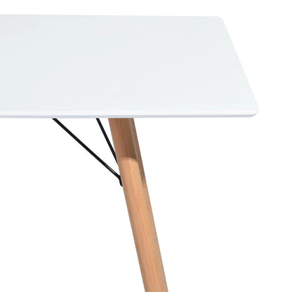 HomyLin 47.2 White Rectangular Dining Table for 4-6 People