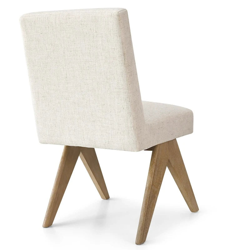 Linen Mid Century Modern Dining Chair