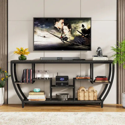 70.9 Inch Extra Long Console Table with Shelves,Sofa Console Table