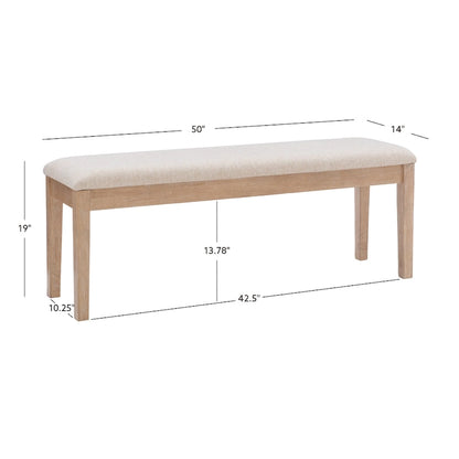 Dolan Farmhouse Solid Wood Dining Bench