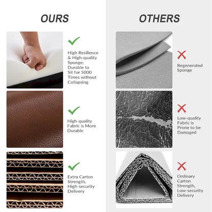 Felipe Modern Genuine Leather Swivel Chair With Tufted Back By HULALA HOME