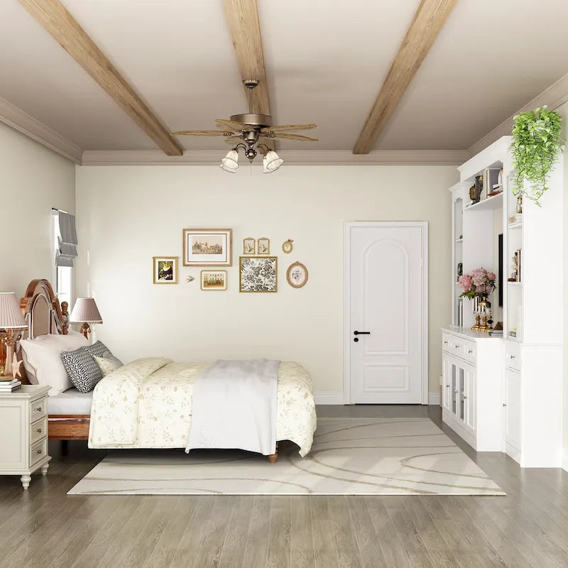 104.3x82.3 Complete Entertainment Wall Unit White TV Stand Display