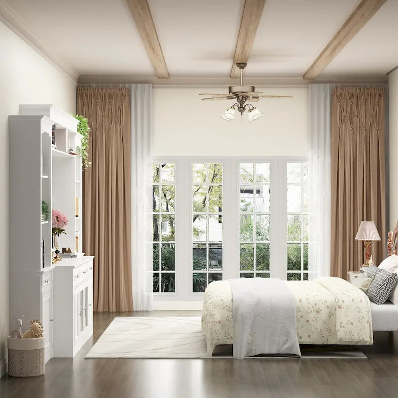 104.3x82.3 Complete Entertainment Wall Unit White TV Stand Display