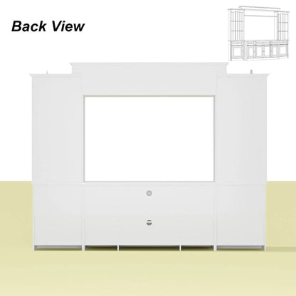 104.3x82.3 Complete Entertainment Wall Unit White TV Stand Display
